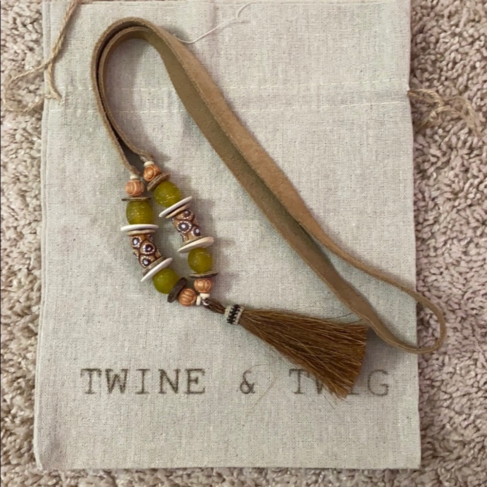 Twine & Twig - Tassle Slim Horsehair Necklace